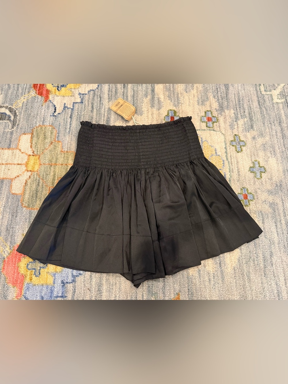 New Women’s Natural Life Daisy Skort High Waisted Satin Skort Sleek Black Small - Picture 6 of 6
